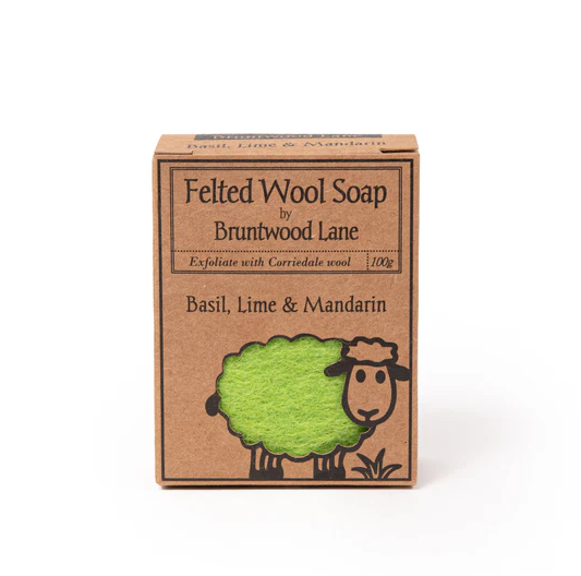 Felted Wool Soap Basil, Lime & Mandarin 新西兰天然手工羊毛香皂【罗勒青柠】 100g